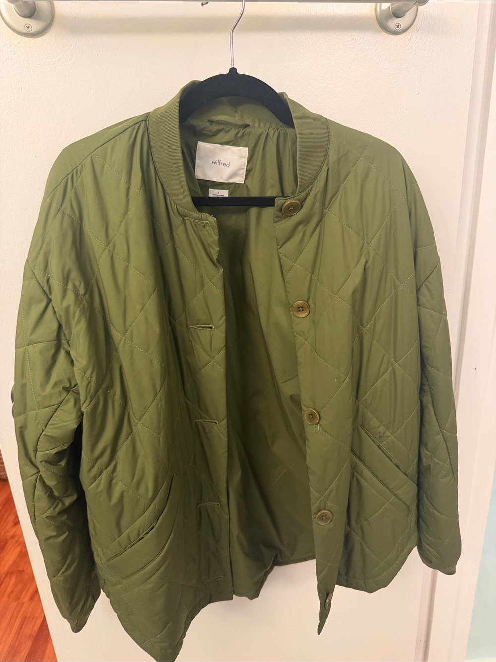 Wilfred Olive Green Quilted Lightweight Puffer Jacket
